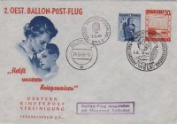 02. Ballonpost 1. 5. 1949 Wels ( Ganzsache 10 + 30 Groschen )